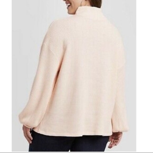 Ava & Viv Cream Thermal Long Sleeve Turtleneck Pullover Top Sz 1X - Picture 2 of 8